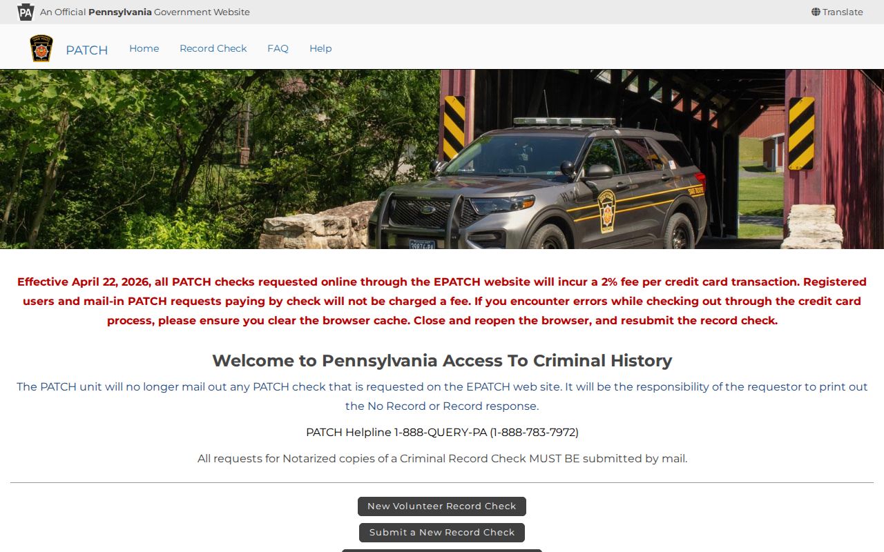 Huntingdon County criminal records PATCH search