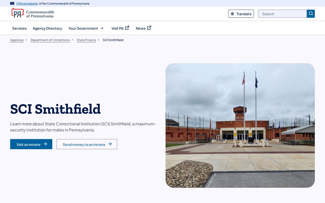 Huntingdon County criminal records SCI Smithfield